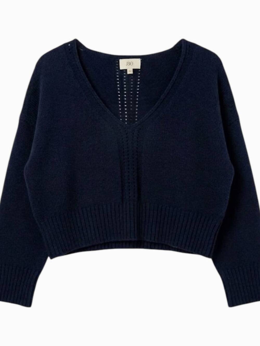 NEW JBQ women's clement long sleeve pullover in navy